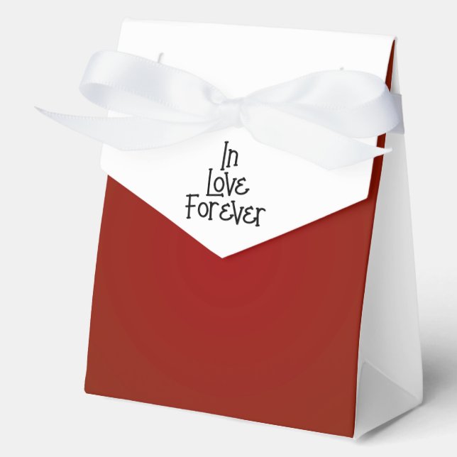 Chic Red and White>Gastgeschenk Hochzeit Box Geschenkschachtel (Vorderseite)