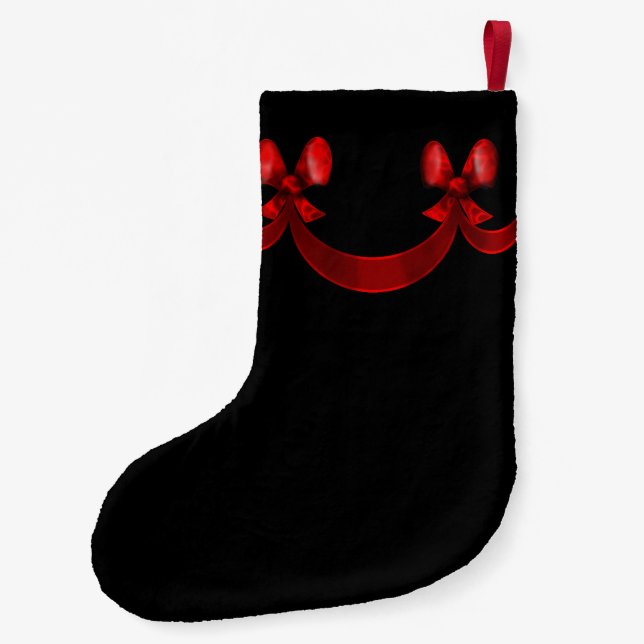 Chic Red Bow Weihnachts-Strumpf Kleiner Weihnachtsstrumpf (Rückseite)