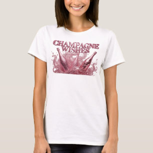 Chic Red CHAMPAGNER WÜNSCHE Statement T-Shirt