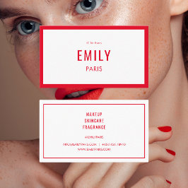 Chic Red Fashion Stylist / Beauty Business Card Visitenkarte