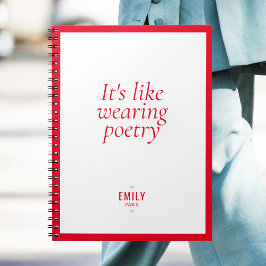 Chic Red Fashion Stylist Influencer Brand Notizblock