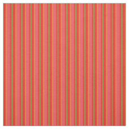 Chic Red Field Poppies Snazzy Striped Fabric Stoff