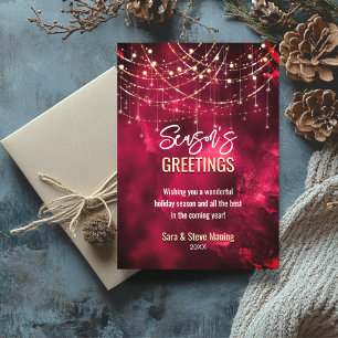 Chic Red Glitzer Glitzer Lichter Weihnachten Neues