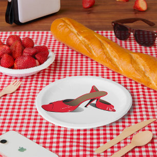Chic Red High Heels Glamour Stiletto Mode Pappteller