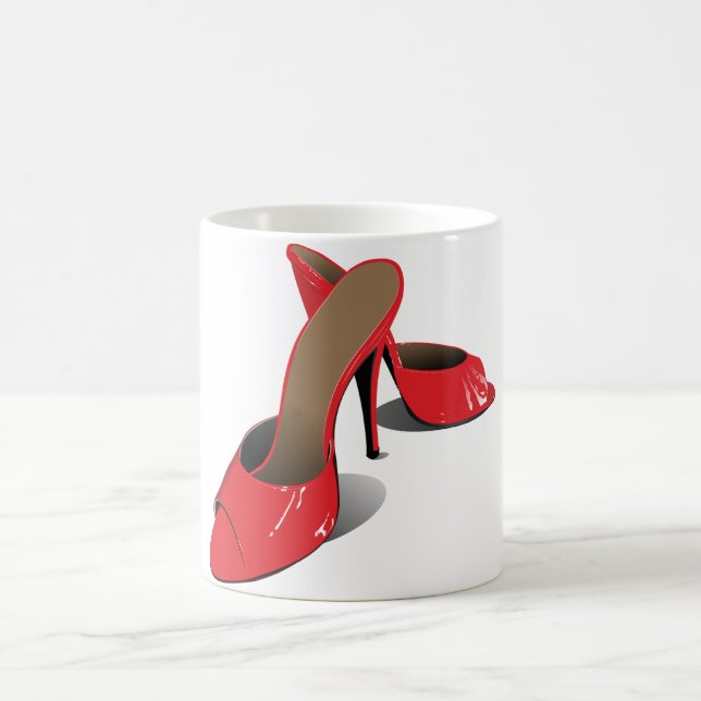 Chic Red High Heels Glamour Stiletto Mode Tasse (Mittel)