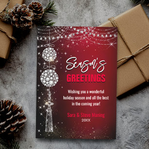 Chic Red Ornaments Glitzer Weihnachten Neues Jahr