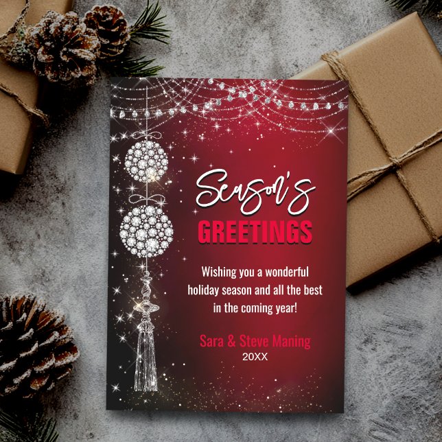 Chic Red Ornaments Glitzer Weihnachten Neues Jahr (Von Creator hochgeladen)