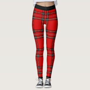 Chic Red Tartan kariert Leggings