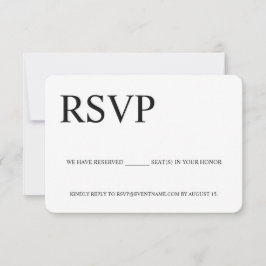 Chic Reservierte Sitzplätze Unternehmen - Digital  RSVP Karte