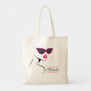 Chic Retro Black Pink Polka Dot Sonnenbrille Schön Tragetasche