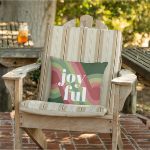 Chic Retro Funky Abstrakte Wellen Kunst Muster Kissen