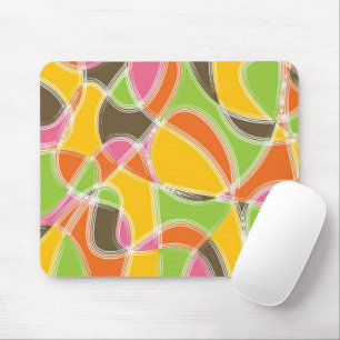Chic-Retro Mod-Kunst-buntes Sommer-Muster Mousepad