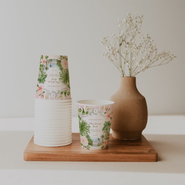 Chic Retro Palm Springs | Babyparty Pappbecher (Von Creator hochgeladen)