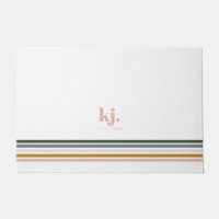 Chic Retro Stripes Monogramm