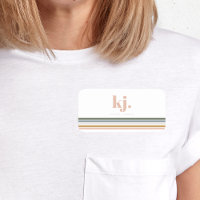 Chic Retro Stripes Monogramm