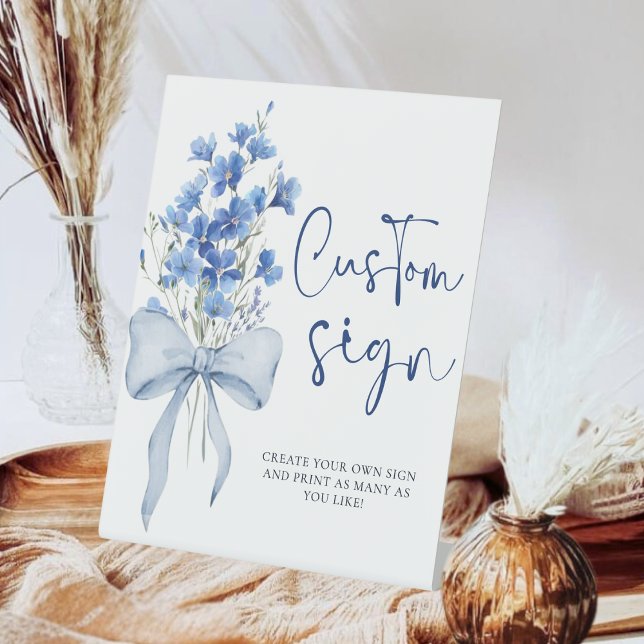 Chic Ribbon etwas Blue Custom Table Sockelschild (Von Creator hochgeladen)