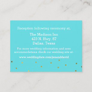 Chic Robins Egg Blue Wedding Enclosure Card Begleitkarte