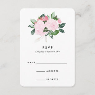 Chic Romance Antwort-Karte für Hochzeiten RSVP Karte