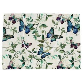 Chic Romantic Blue Butterflies Brautparty Große Geschenktüte