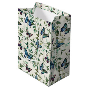 Chic Romantic Blue Butterflies Brautparty Mittlere Geschenktüte