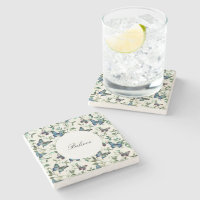 Chic Romantic Blue Butterflies Brautparty