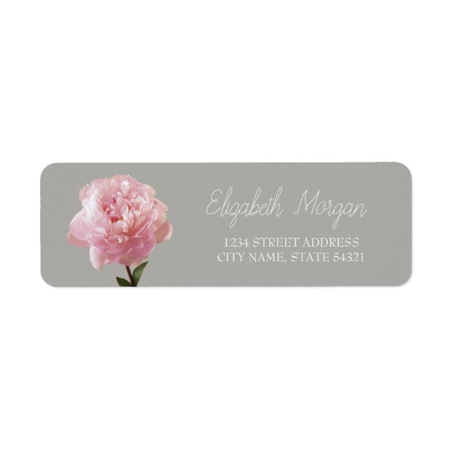 Chic Romantic Carnation Address Label (Vorne)