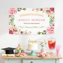 Chic Romantic Floral Wrapped Graduation Party