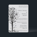 Chic Romantic Hearts Tree Grey Wedding Einladung<br><div class="desc">Chic Romantic Hearts Tree black and white love romantic grey wedding</div>