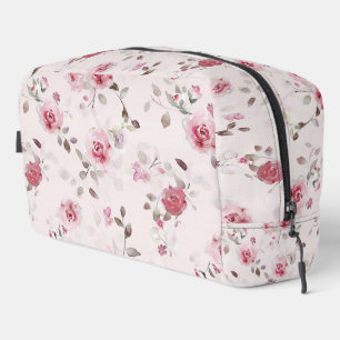 Chic Romantic Pink Floral Waschbeutel