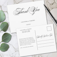 Chic Romantic Schwarz-weiß Script Wedding Vielen D