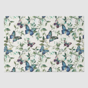 Chic Romantische Blaue Schmetterlinge Brautparty Seidenpapier