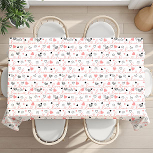 Chic Romantische Liebes-Text-Buchstaben Herzen Val Tischdecke