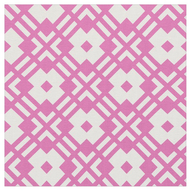 Chic rosa abstraktes geometrisches Muster Stoff (Nahaufnahme)