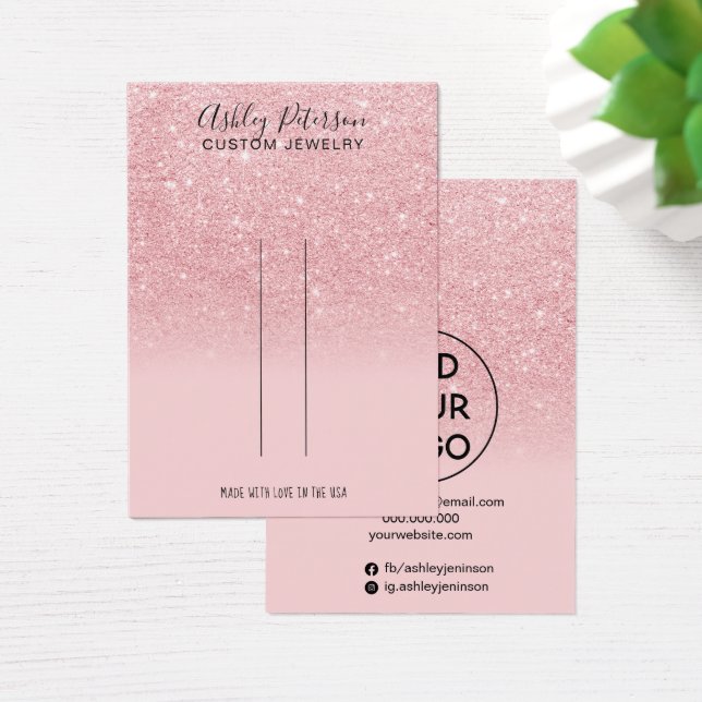 Chic rosa Glitzer Schmuckschmuck Haarspange Displa (Schreibtisch)