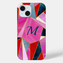 Chic rosa grau abstrakt geometrisch Case-Mate iPhone hülle