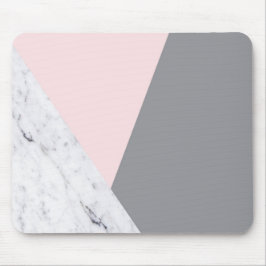 Chic rosa graues abstraktes Marmorierungmousepad Mousepad