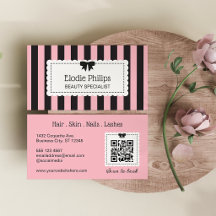 Chic Rosa-Schwarze Streifen Gekrauste Ränder & Sch