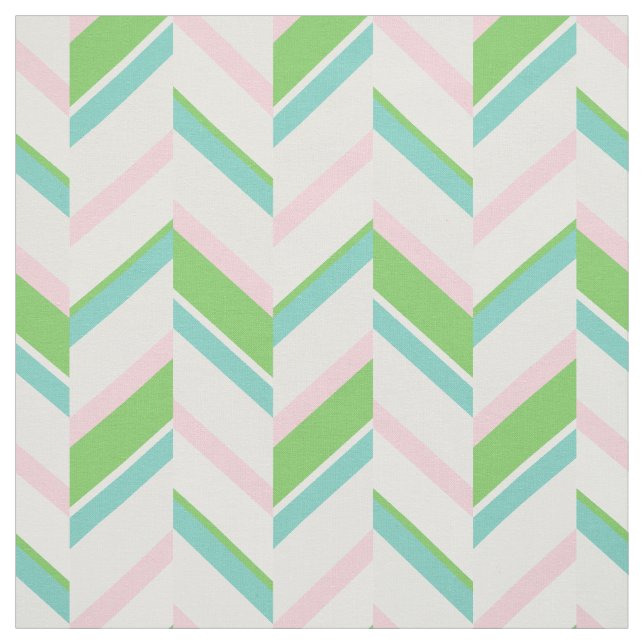 Chic rosa und grün geometrisch Zickzack Muster Stoff (Muster)
