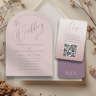 Chic Rose Gold Arch Die Hochzeit von Einladung