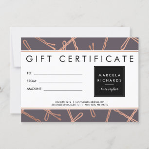 Chic Rose Gold Bobby Buttone Friseur Stylist Graue