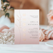Chic Rose Gold Calligraphy Brautparty