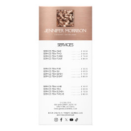 Chic Rose Gold Cameo Logo Schönheit, Haare, Hautpf Werbekarte