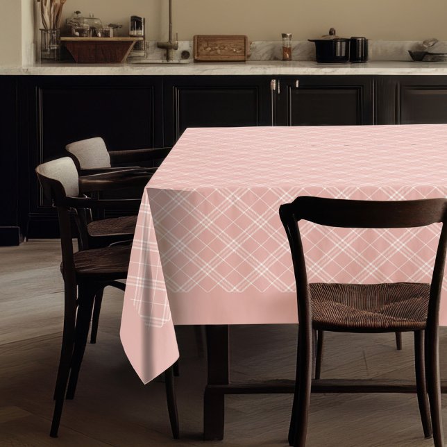 Chic Rose Gold Checkered Tableclout Style Tischdecke (Chic Rose Gold Checkered Tablecloth Style)