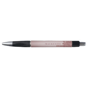 Chic Rose Gold Dripping Glitzer Luxus Kugelschreiber