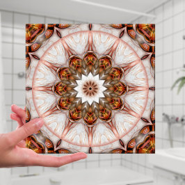Chic Rose Gold Feather Geometric Fantasy Tile Fliese