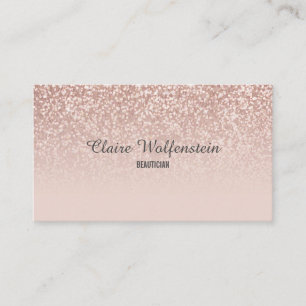 Chic Rose Gold Glitzer Beruflich Visitenkarte