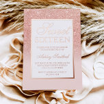 Chic Rose Gold Glitzer Glitzern ombre Sweet 16 Folieneinladung<br><div class="desc">Chic Rose Gold Glitzer Glitzern ombre Sweet 16 Geburtstagsfeier Einladung auf sanften Pastellrot Rosa mit echten Rose Gold Rahmen und Drehbuch.</div>