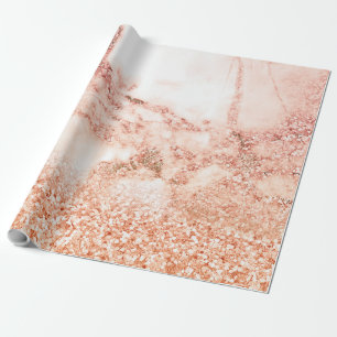 Chic Rose Gold Glitzer ombre Rosa Glitzer Marmor Geschenkpapier