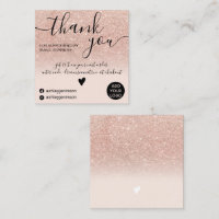 Chic Rose Gold Glitzer rot Rosa Reihenfolge danke
