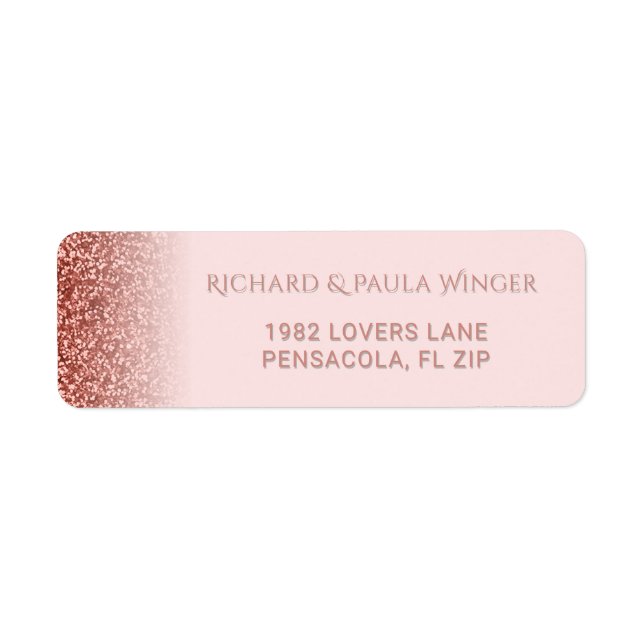 Chic Rose Gold Glitzer Sparkle Rosa (Vorne)